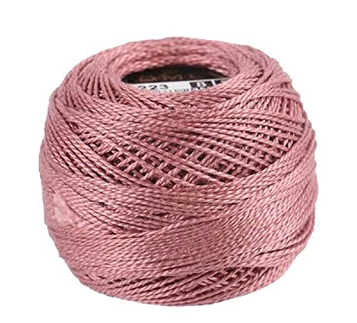 DMC 116 8-223 Pearl Cotton Thread Balls, Light Shell Pink, Size 8