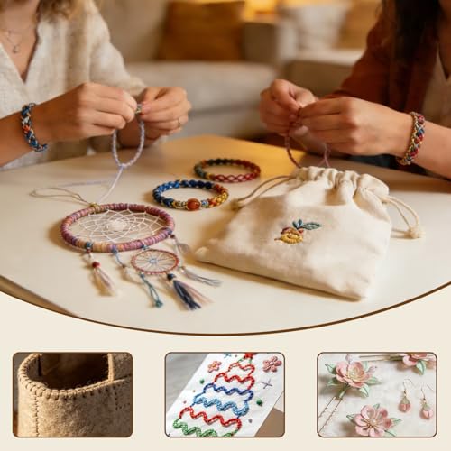 Premium Rainbow Color Embroidery Floss - Cross Stitch Threads - Friendship Bracelets Floss - Crafts Floss - 14 Skeins Per Pack Embroidery Floss, Gold Gradient - color: Gold Gradient