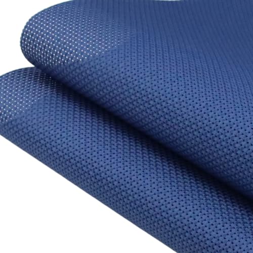 KCS 19" x 28"(48cmx72cm) 11 Count Cotton Aida Cloth Cross Stitch Fabric (Jeans Blue) - color: Jeans Blue