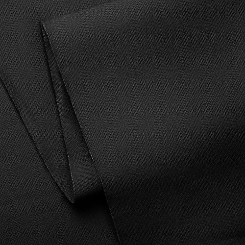 Craftido-19 Options-100% Cotton Fabric by The Yard in Solid Color 44”Wide by 3yd (9 ft) -Medium Weight 5.2 oz-Soft Cotton for Quilting, Sewing, Crafts, Binding, Backing and Lining - Black - color: Black