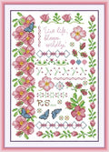 CaptainCrafts Cross Stitch Kits for Adults Stamped 11CT Flowers Pattern - color: Flowers in full bloom, style: Stamped 11CT