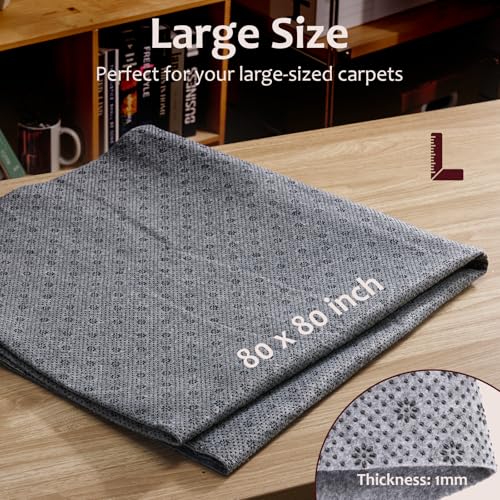 BESGEER 80×120 Inch 2mm Non-Slip Rug Backing Tufting Cloth - size: 6'8" x 10' (Rectangular)