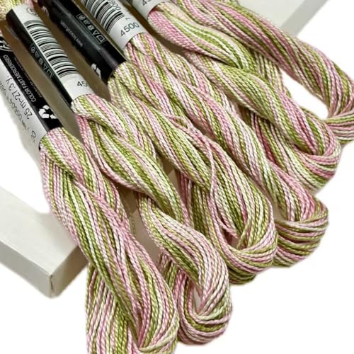 KCS 162 Yards(150 Meters) Mercerized Pearl Cotton Crochet Needlepoint Thread,Size 5 (4500, 6 skeins) - color: 4500