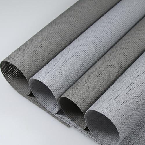 KCS 4 pc of 12" x 18"(30cmx45cm) 14CT Counted Cotton Aida Cloth Cross Stitch Fabric (Light Grey+Medium Grey) - color: Light Grey+medium Grey