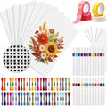 Mifoci 91 Pcs 18 Mesh Needlepoint Canvas Kit, 8 Pcs 12"x18" Blank Mesh - size: 12x18 Inch