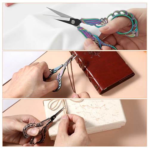 2PCS Sewing Embroidery Scissors, 4.5Inch Small Crafting Scissors