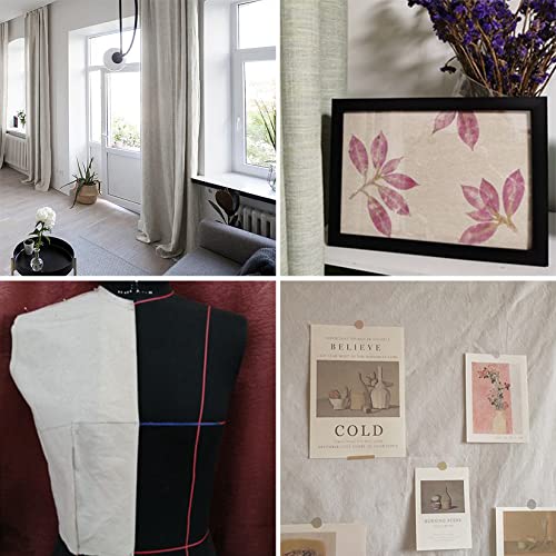 Linen Embroidery Fabric 20 by 62-Inch Navy Blue - color: Navy Blue