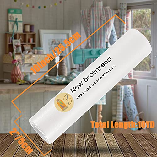 New brothread 10" x 10 Yd Roll Water Soluble Embroidery Topping Film - size: 10" x 10Yd/roll