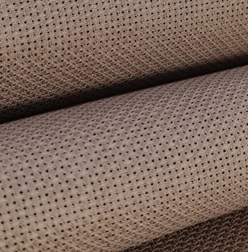 59" x 1 Yard 14ct Counted Cotton Aida Cloth Cross Stitch Fabric (Coffee) - color: Coffee