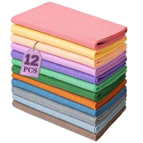 HaoFeiJH 6Pcs Felt Sheets 8"x20" (Primary Colors 12pcs) - color: Primary Colors 12pcs