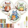 TINDTOP Embroidery Kit for Adults, Owl Embroidery Practice Kit - color: Owl