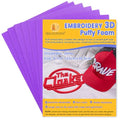 New brothread 6PCS Embroidery Puffy Foam 3MM - Purple - color: 6×purple