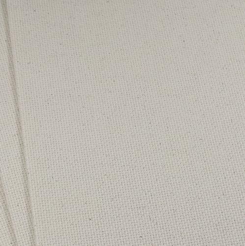 KCS 3 pc of 12" x 18"(30cmx45cm) Counted Cotton Aida Cloth Cross Stitch Fabric (Oatmeal,14CT) - color: Oatmeal, size: 14CT