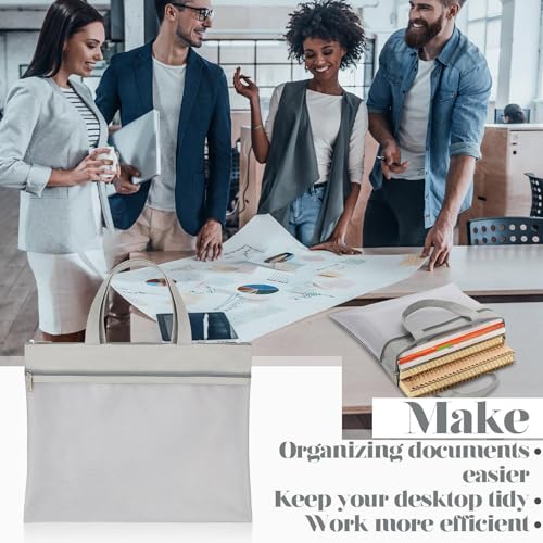 4 Pcs Mesh Zipper Pouch with Handle, Waterproof Student Book Pouch Bags