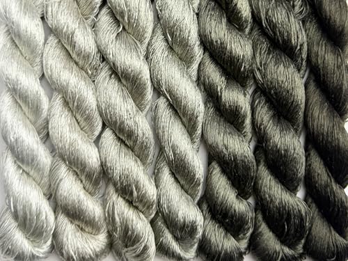 100% Mulberry Silk Embroidery Thread 7 Colors 110m Each (41) - color: 41