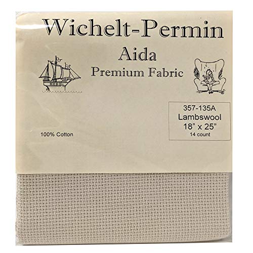 Wichelt Imports Premium Aida Cross Stitch Fabric 14 Count Lambswool 18" x 25"