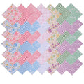 Nodsaw 42pcs 5x5 Fabric Squares, Soft Baby Charm Pack for Quilting 5 inch - color: Pastel Fabric