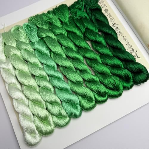 100% Mulberry Silk Embroidery Thread 9 Colors 110m Each (16) - color: 16