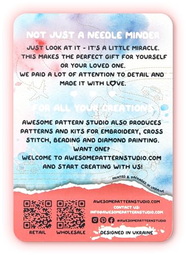 Awesome Pattern Studio Needle Minder Set – San Francisco Magnetic Needle Minder + 2 Needle Threaders. Enamel Pin for Cross Stitch, Embroidery and Craft - size: San Francisco Set #1