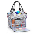 YARWO Crochet & Knitting Tote Bag, Yarn Storage Holder for Hooks & Needles