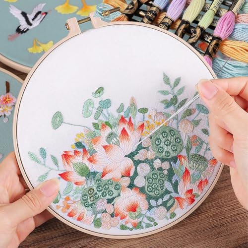 24 Skeins 210 Yards Variegated Embroidery Floss Cross Stitch Thread 6 Ply Macaroon Friendship Bracelet String Yarn Threads Bulk for Jewelry Making Bracelet Knitting Stitching DIY Crafts - color: Candy Color