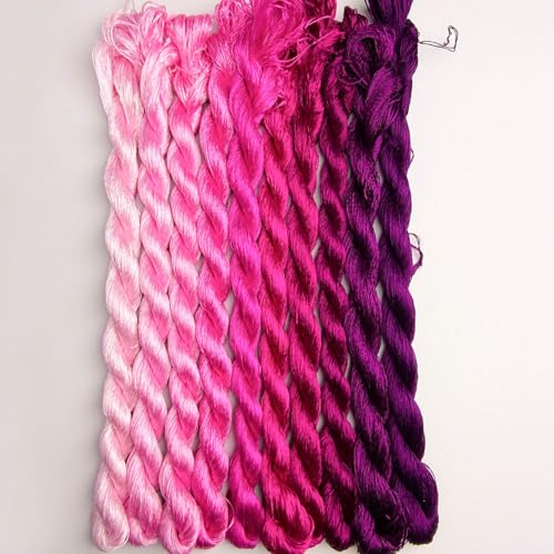 100% Mulberry Silk Embroidery Thread 10 Colors 110m Each (25) - color: 25