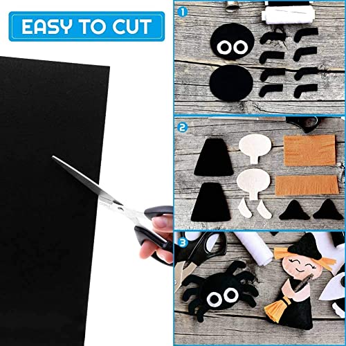 RZJZGZ 13Piece Adhesive Felt Sheet 8.3X11.8in Black Felt Fabric Adhesive Sticky Back Felt Sheets for Art and Craft Making (13PCS) - color: 13PCS