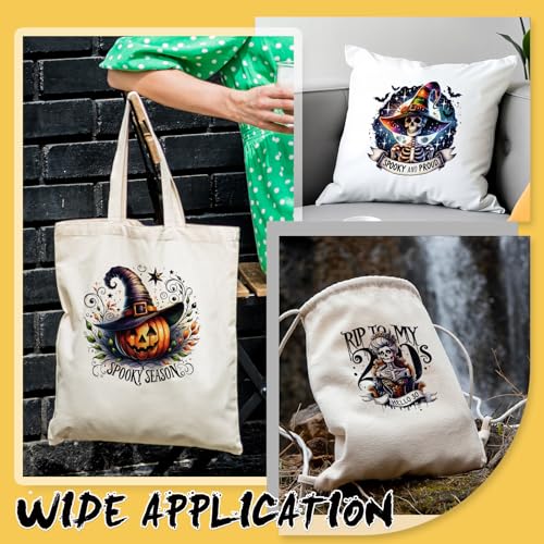 Dazoratix Halloween Iron on Transfers - 24 Sheets Ghost DTF Ready to Press Heat Patches Vinyl Designs Horror Stickers Decals for T Shirts Clothes Hoodies Pillow Bag Hat DIY Crafts Appliques Decoration - style: Halloween Ghost