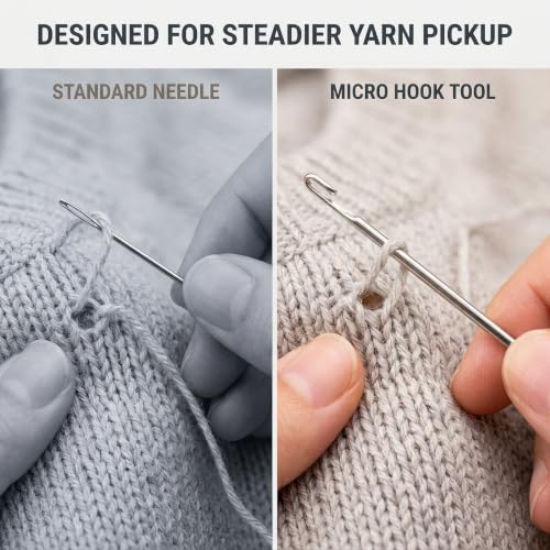 2 Pcs Metal Beading Needles Set, Steel Wood Bead Needle Threader,Metal Beading Needles Bead Crochet Hooks Beaded Needles Steel Wood Bead Needle Threader Jewelry Making Tools