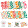 Summer Plaid Sublimation Ink Transfer 16 Sheets 12x10 Inches - color: Plaid-16