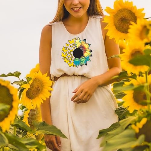 Tintnut Sunflower Heat Transfer Vinyl,10 Sheets 12×10in Iron on Vinyl - color: Sunflower sheets