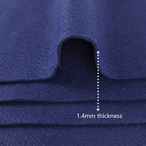 Jtnohx Color Felt Fabric Soft Felt Sheets for Crafts Dark Blue 20Pcs 8"x12" - color: Dark Blue