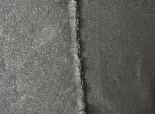 100% Linen Fabric – Lightweight Black Color – Pre-Washed Soft & Breathable – 52" Wide – by The Linen Lab (Black, 3 Yards pre Cut) - color: Black, size: 3 yard pre cut