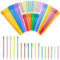 LOVEINUSA 100PCS Plastic Needles for Kids, Large Eye Yarn Needles for DIY Stitchery Plastic Sewing Needles Tapestry - style: Multicolor-2