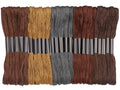 25 Skeins Embroidery Thread, Brown Series Cotton Embroidery Floss - color: Brown Series