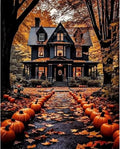 Pumpkin Fall Stamping Cross Stitch Kit for Adults Dimensions Stitching Kit - color: J180-01