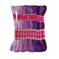 Friendship Bracelet String 12 Skeins, Embroidery Floss Cross Stitch Embroidery Thread Floss Bracelet Making Yarn, Craft Floss (Purple Series) - color: Purple Series