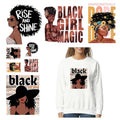 8PCS Melanin-Powered Designs Black Girl Magic Iron On Transfer Patches - style: BWG001