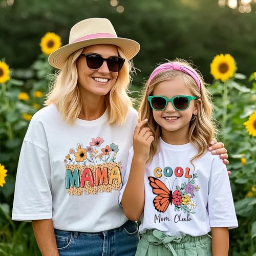 Dazoratix Mama Iron on Transfers - 20 Sheets Mother's Day DTF Heat Transfer Ready to Press Decals Patches Appliques Stickers Gift for Clothing T Shirts Clothes Hoodies Hat Bag DIY Craft Decorations - style: Mama-Flowers