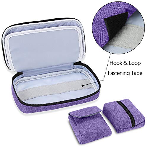LUXJA Diabetic Supplies Travel Case, Purple - color: Purple