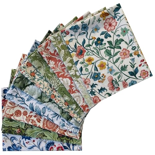 Fat Quarters Fabric Bundles Cotton Quilting Fabric, Morris Pattern A - color: Morris Pattern a