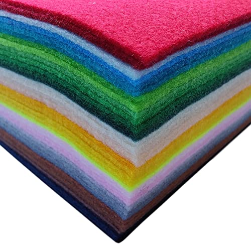 Jtnohx Soft Felt Fabric Felt Sheets for Crafts 40 Colors Assorted 8"x12" - size: 8 x12 inches