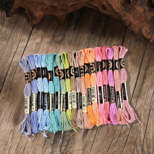 18 Skeins Friendship Bracelet String Embroidery Floss for Sewing - color: Variegated Color