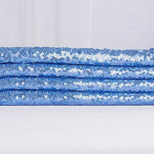 ShiDianYi 30 Feet Sequin Fabric By The Yard 10 Yards Glitter Baby Blue Fabrics Sparkle Material Mesh Fabrics for Sewing Clothing,Dress,Crafts,Draping Decorations - color: Baby Blue, size: 10 Yard