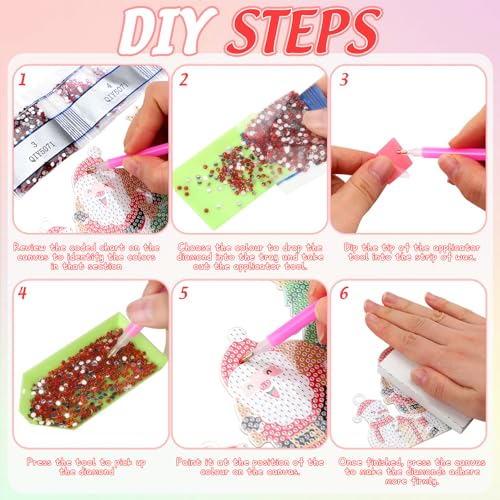Cinnvoice Seasonal Diamond Art Hanging Kit,12 Pcs,Holiday - style: Holiday