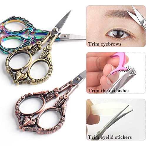 SUNNYCLUE 4.67Inch Embroidery Sewing Scissor Stainless Steel Retro-Style Peacock Needlework Sewing Scissor for Paper Fabric Cutting Craft Threading Cross-Stitch Household Daily Use, Antique Bronze - color: Antique Bronze-1pc-bird Scissors