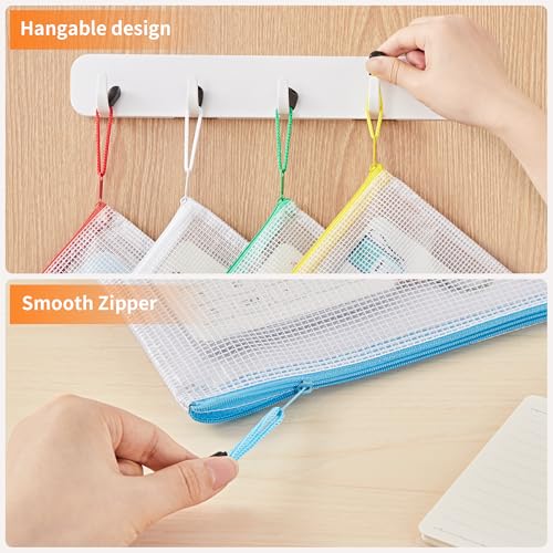 JARLINK A4 Mesh Zipper Pouch Bags, 72 Pcs Waterproof Zipper Pouch Bags - style: 72pcs