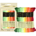Premium Rainbow Color Embroidery Floss - Cross Stitch Threads - Friendship Bracelets Floss - Crafts Floss - 12 Skeins Per Pack Embroidery Floss,Red-Green Gradient - color: Red-Green Gradient