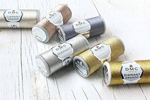 DMC Diamant Grande Metallic Thread 21.8yd - Light Silver