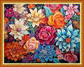 Dooxvey Cross Stitch Kits for Adult Beginners - Full Range of Stamped Kits, Needlepoint & Embroidery Kits - 11CT Cross Stitch Patterns - Magic Flower 16x20 inch - color: Manual Arts 04